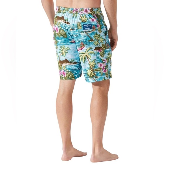 Tommy Bahama Baja Hula High Seas Tropical Floral Board Shorts Swim Trunks Large - Picture 5 of 10